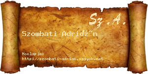 Szombati Adrián névjegykártya