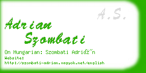 adrian szombati business card